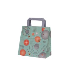 Bolsa de papel para regalo órbita | 21+13x21 cm | Caja 225uds
