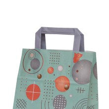 Bolsa de papel para regalo órbita | 21+13x21 cm | Caja 225uds
