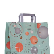 Bolsa de papel para regalo órbita | 32+12x32 cm | Caja 125uds