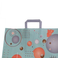 Bolsa de papel para regalo órbita | 45+14x40 cm | Caja 125uds