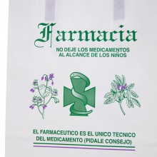 Bolsa de papel para farmacia - Tamaño 32+12x37