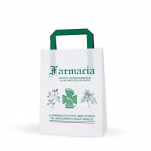 Bolsa de papel para farmacia - tamaño 18+8x24