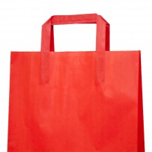 Bolsa de papel roja 25+9x34