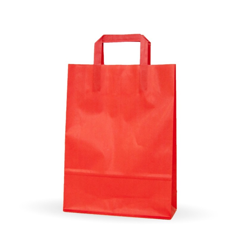 Bolsa de papel roja 25+9x34 Bolsa de papel roja 25+9x34