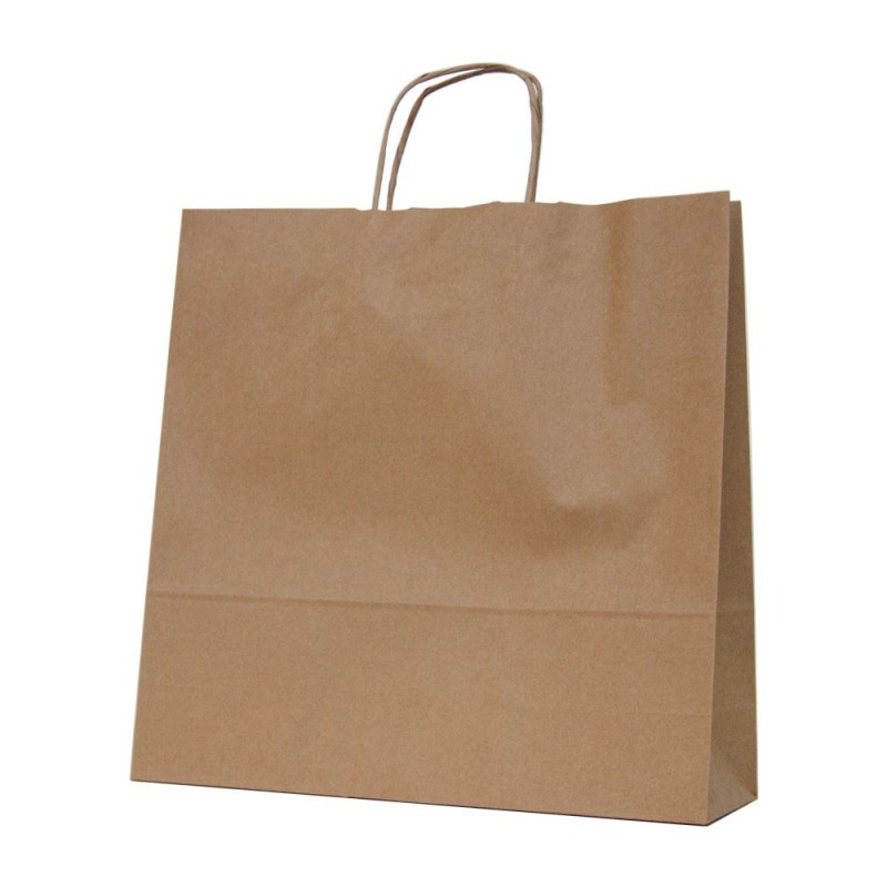 Camel 37+12x37 | Bolsa de papel kraft marrón con asa retorcida Camel 37+12x37 | Bolsa de papel kraft marrón con asa retorcida