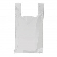 Bolsas blancas de plástico asas tipo camiseta 42x53 cms 50 µm Pack 1kg