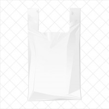 Bolsa de plástico compostable con asas camiseta